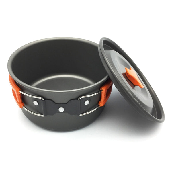 1/7/8/9/12pcs Outdoor Picnic Camp Cookware Bowl Pot Pan Utensils Set Kitchen