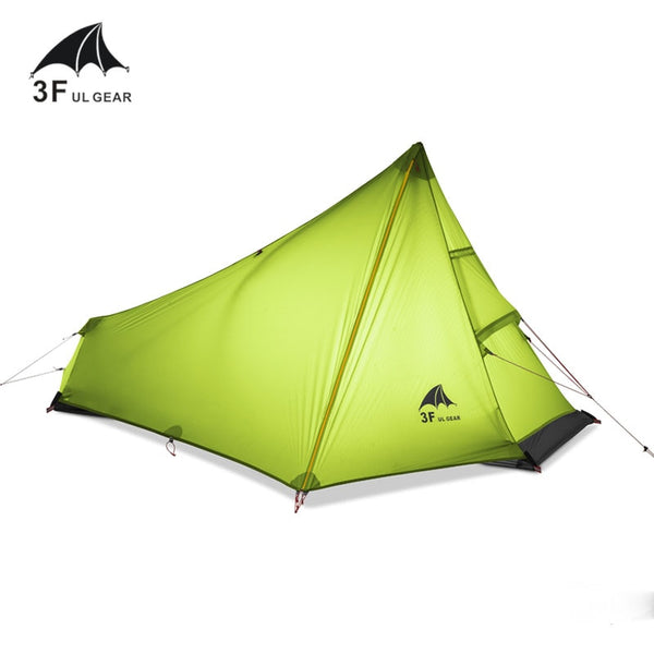 3F UL GEAR Oudoor Ultralight Tent 1 Person Professional 15D Nylon Silicone Rodless Tent Lightweight Hiking Gear