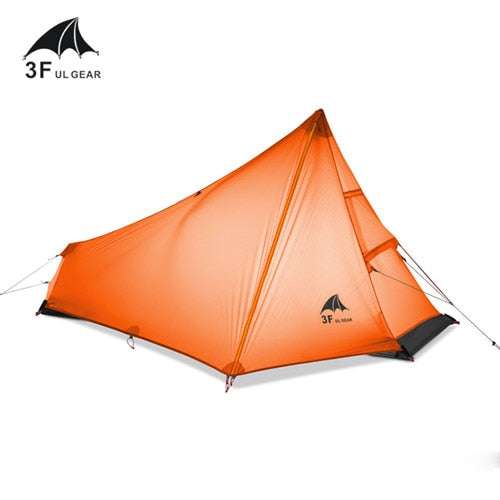 3F UL GEAR Oudoor Ultralight Tent 1 Person Professional 15D Nylon Silicone Rodless Tent Lightweight Hiking Gear