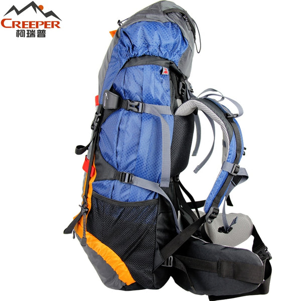 Creeper Professional Waterproof Rucksack External Frame Climbing Camping Hiking Backpack Mountaineering Bag 60L