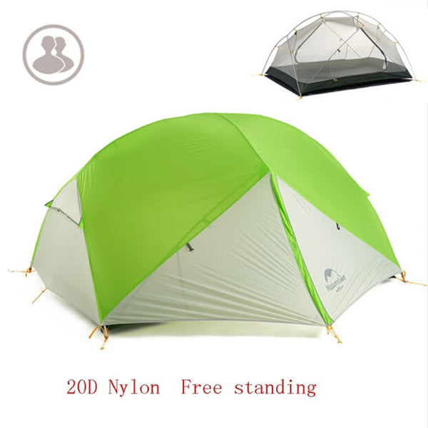 Naturehike 3 Season  Mongar Tent 20D Nylon Fabic Double Layer Waterproof Tent for 2 Persons