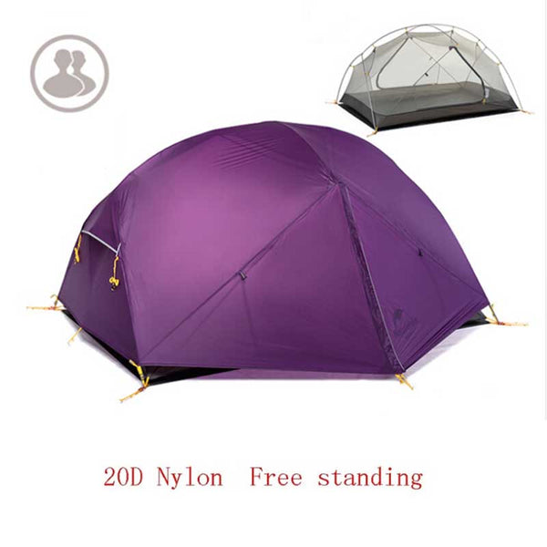 Naturehike 3 Season  Mongar Tent 20D Nylon Fabic Double Layer Waterproof Tent for 2 Persons