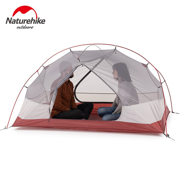 Naturehike Custom Mongar 2 3 Person Waterproof Double Layer Outdoor Tent Aluminum Rod Gray Ultralight Camping Tents