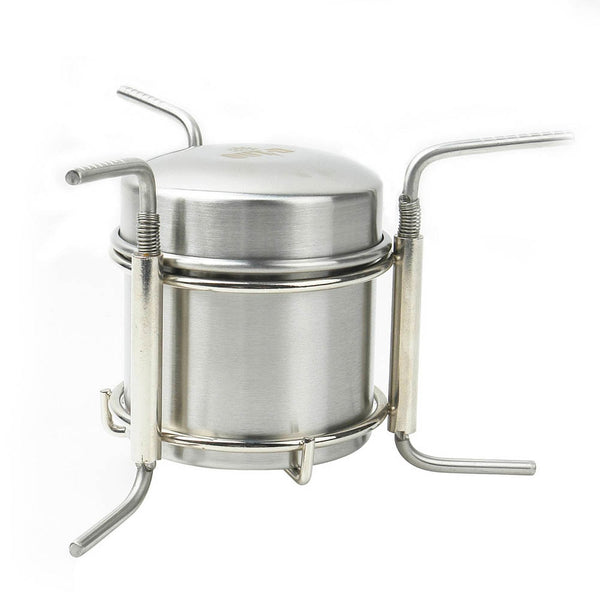 New Portable Stainless Steel Mini Ultra-light Spirit Burner Alcohol Stove Camping