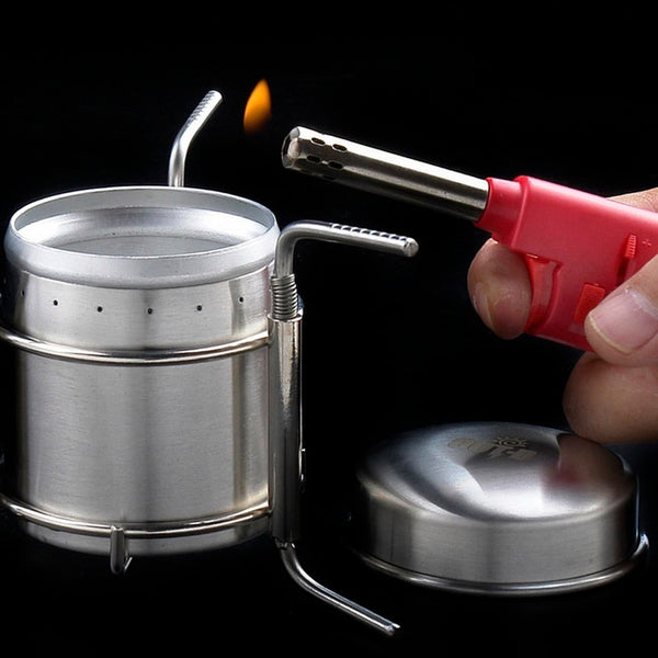 New Portable Stainless Steel Mini Ultra-light Spirit Burner Alcohol Stove Camping