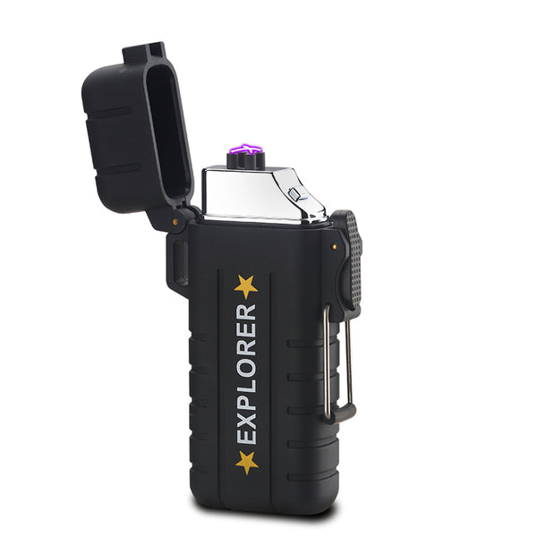 New Waterproof WindProof Lighter Usb Rechargeable Lighter Fire Starting for Camping