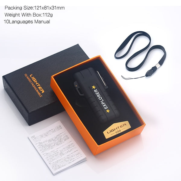 New Waterproof WindProof Lighter Usb Rechargeable Lighter Fire Starting for Camping