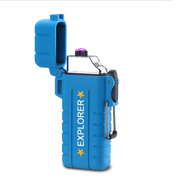 New Waterproof WindProof Lighter Usb Rechargeable Lighter Fire Starting for Camping