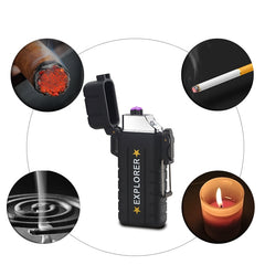 New Waterproof WindProof Lighter Usb Rechargeable Lighter Fire Starting for Camping