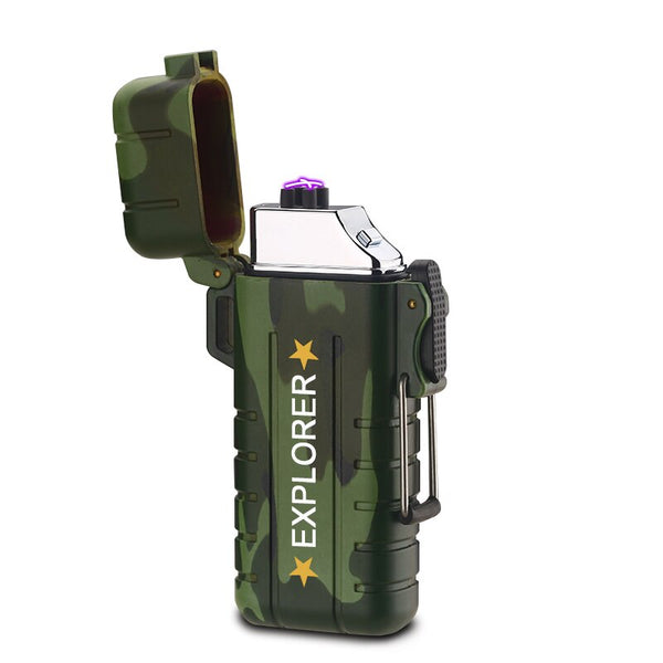 New Waterproof WindProof Lighter Usb Rechargeable Lighter Fire Starting for Camping