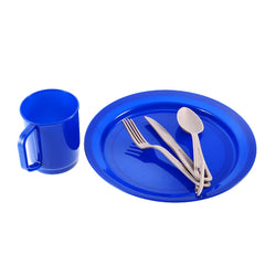 Outdoor 6 Pcs Tableware Set  Ultralight Camping  Mug Fork Spoon Cutter