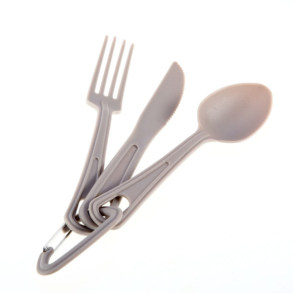 Outdoor 6 Pcs Tableware Set  Ultralight Camping  Mug Fork Spoon Cutter