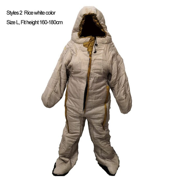 Outdoor Adult humanoid sleeping bag weight 1.9kg for camping indoor rest use in Autumn Winter 2 Size