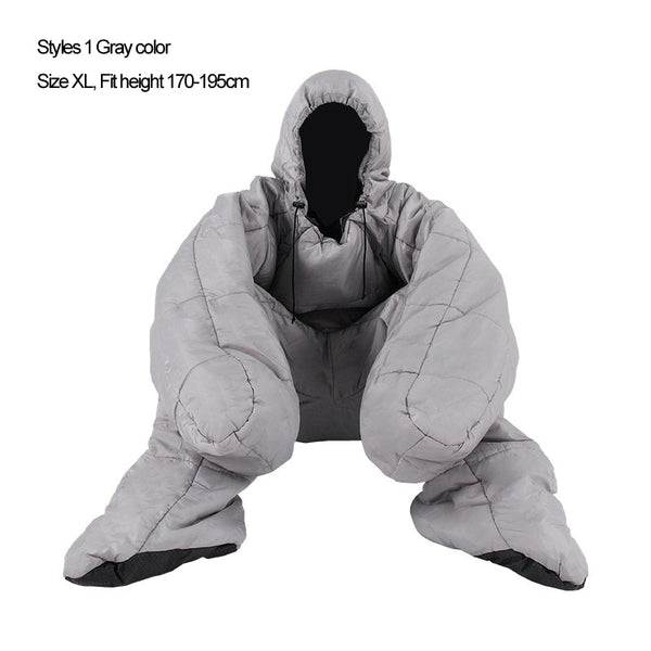 Outdoor Adult humanoid sleeping bag weight 1.9kg for camping indoor rest use in Autumn Winter 2 Size